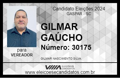 Candidato GILMAR GAÚCHO 2024 - GASPAR - Eleições