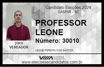 Candidato PROFESSOR LEONE 2024 - GASPAR - Eleições