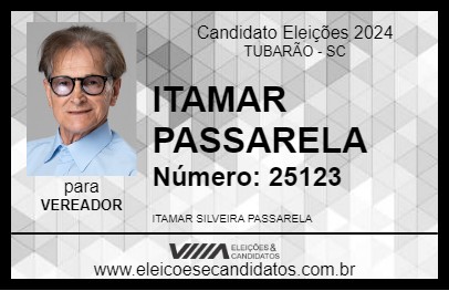 Candidato ITAMAR PASSARELA 2024 - TUBARÃO - Eleições