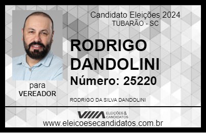 Candidato RODRIGO DANDOLINI 2024 - TUBARÃO - Eleições