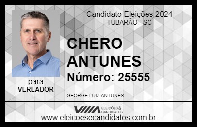 Candidato CHERO ANTUNES 2024 - TUBARÃO - Eleições