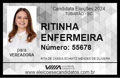 Candidato RITINHA ENFERMEIRA 2024 - TUBARÃO - Eleições