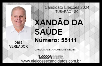 Candidato XANDÃO DA SAÚDE 2024 - TUBARÃO - Eleições