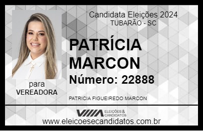 Candidato PATRÍCIA MARCON 2024 - TUBARÃO - Eleições