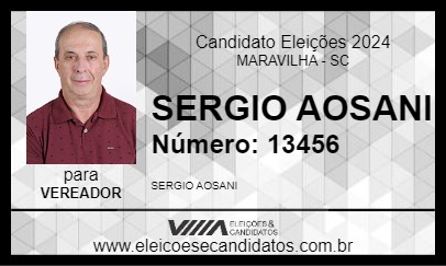 Candidato SERGIO AOSANI 2024 - MARAVILHA - Eleições