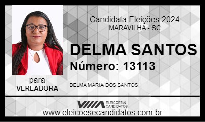 Candidato DELMA SANTOS 2024 - MARAVILHA - Eleições