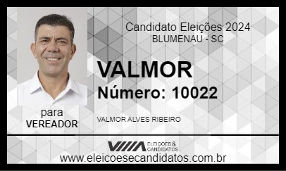 Candidato VALMOR 2024 - BLUMENAU - Eleições