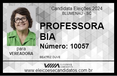 Candidato PROFESSORA BIA 2024 - BLUMENAU - Eleições