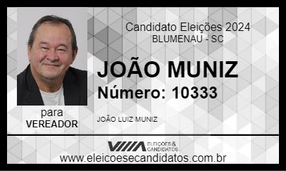 Candidato JOÃO MUNIZ 2024 - BLUMENAU - Eleições