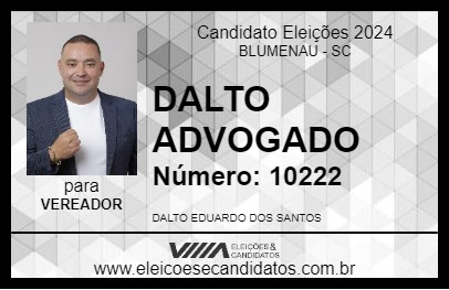 Candidato DALTO ADVOGADO 2024 - BLUMENAU - Eleições