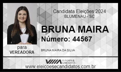 Candidato BRUNA MAIRA 2024 - BLUMENAU - Eleições