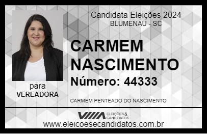 Candidato CARMEM NASCIMENTO 2024 - BLUMENAU - Eleições