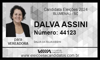 Candidato DALVA ASSINI 2024 - BLUMENAU - Eleições