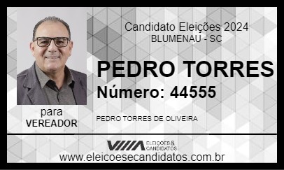 Candidato PEDRO TORRES 2024 - BLUMENAU - Eleições