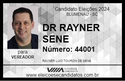 Candidato DR RAYNER SENE 2024 - BLUMENAU - Eleições