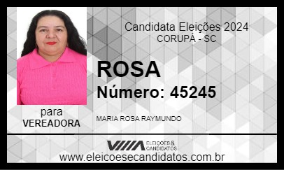 Candidato ROSA 2024 - CORUPÁ - Eleições