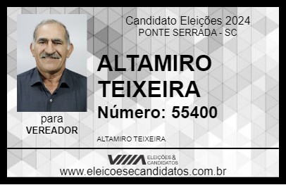 Candidato ALTAMIRO TEIXEIRA 2024 - PONTE SERRADA - Eleições