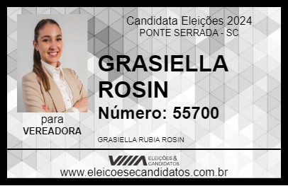 Candidato GRASIELLA ROSIN 2024 - PONTE SERRADA - Eleições