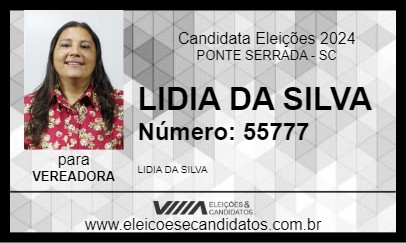 Candidato LIDIA DA SILVA 2024 - PONTE SERRADA - Eleições