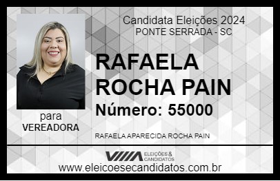 Candidato RAFAELA ROCHA PAIN 2024 - PONTE SERRADA - Eleições