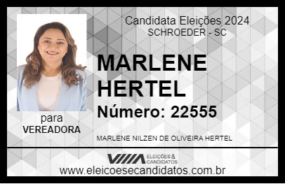 Candidato MARLENE HERTEL 2024 - SCHROEDER - Eleições