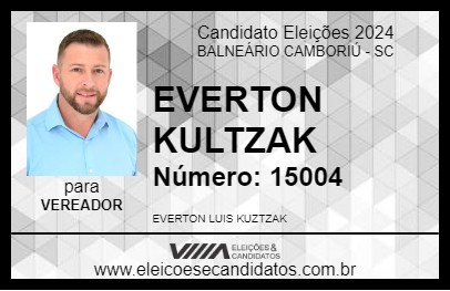 Candidato EVERTON KULTZAK 2024 - BALNEÁRIO CAMBORIÚ - Eleições