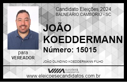 Candidato JOÃO KOEDDERMANN 2024 - BALNEÁRIO CAMBORIÚ - Eleições