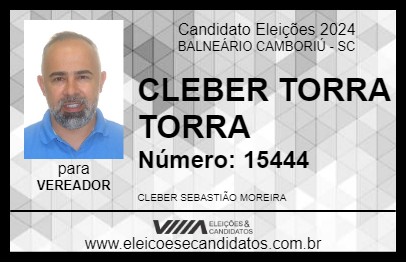 Candidato CLEBER TORRA TORRA 2024 - BALNEÁRIO CAMBORIÚ - Eleições