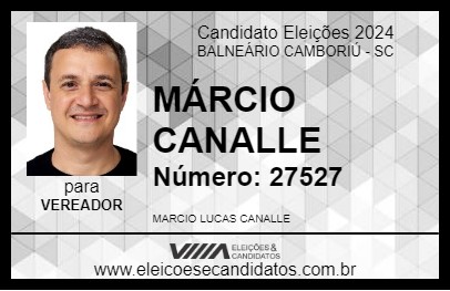 Candidato MÁRCIO CANALLE 2024 - BALNEÁRIO CAMBORIÚ - Eleições