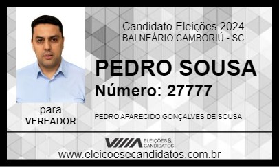 Candidato PEDRO SOUSA 2024 - BALNEÁRIO CAMBORIÚ - Eleições