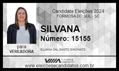 Candidato SILVANA 2024 - FORMOSA DO SUL - Eleições