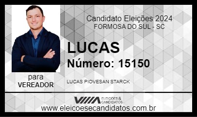 Candidato LUCAS 2024 - FORMOSA DO SUL - Eleições