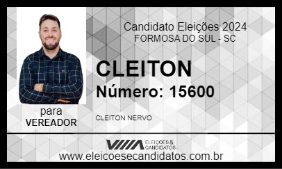 Candidato CLEITON 2024 - FORMOSA DO SUL - Eleições