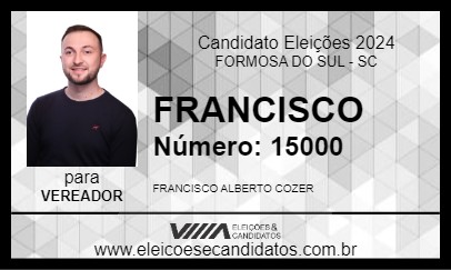 Candidato FRANCISCO 2024 - FORMOSA DO SUL - Eleições