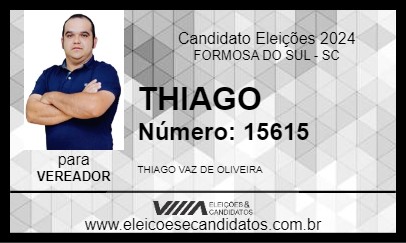 Candidato THIAGO 2024 - FORMOSA DO SUL - Eleições