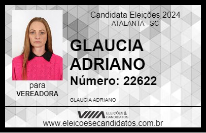 Candidato GLAUCIA ADRIANO 2024 - ATALANTA - Eleições