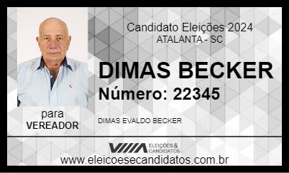 Candidato DIMAS BECKER 2024 - ATALANTA - Eleições