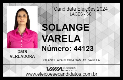 Candidato SOLANGE VARELA 2024 - LAGES - Eleições