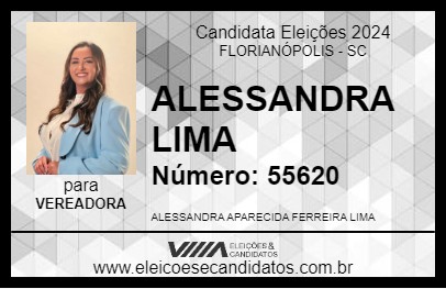 Candidato ALESSANDRA LIMA 2024 - FLORIANÓPOLIS - Eleições