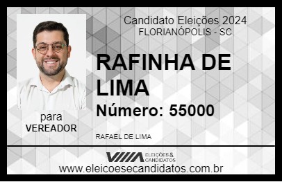 Candidato RAFINHA DE LIMA 2024 - FLORIANÓPOLIS - Eleições