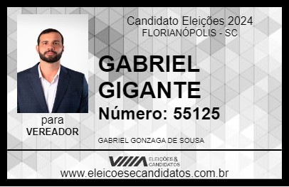 Candidato GABRIEL GIGANTE 2024 - FLORIANÓPOLIS - Eleições