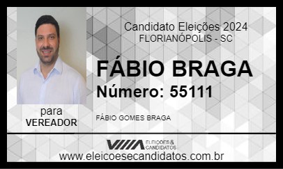 Candidato FÁBIO BRAGA 2024 - FLORIANÓPOLIS - Eleições