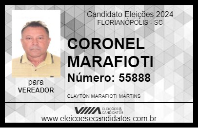 Candidato CORONEL MARAFIOTI 2024 - FLORIANÓPOLIS - Eleições