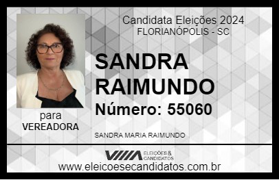 Candidato SANDRA RAIMUNDO 2024 - FLORIANÓPOLIS - Eleições