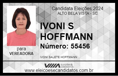 Candidato IVONI S HOFFMANN 2024 - ALTO BELA VISTA - Eleições