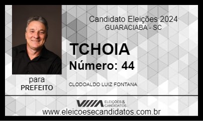 Candidato TCHOIA 2024 - GUARACIABA - Eleições