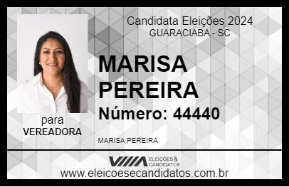 Candidato MARISA PEREIRA 2024 - GUARACIABA - Eleições