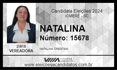 Candidato NATALINA 2024 - IOMERÊ - Eleições