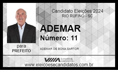 Candidato ADEMAR 2024 - RIO RUFINO - Eleições