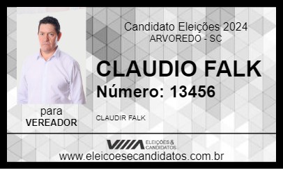 Candidato CLAUDIO FALK 2024 - ARVOREDO - Eleições